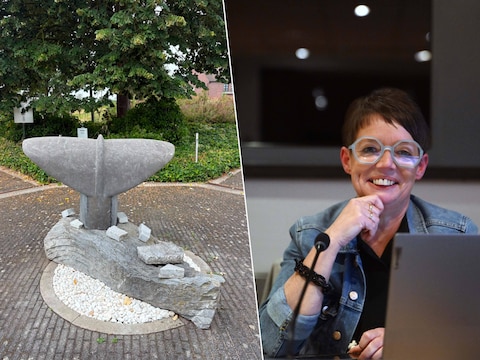 Standbeeld 'The Whale' van kunstenaar Freddy Cappon krijgt een prominente plaats voor het gemeentehuis van Lubbeek, Pascale Alaerts