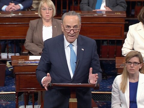 De leider van de Democraten in de Amerikaanse Senaat, Chuck Schumer