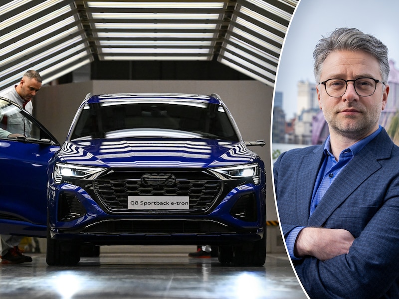 HLN-mobiliteitsexpert Brecht Vanhaelewyn legt uit wat er aan de hand is met de elektrische SUV Q8 van Audi.