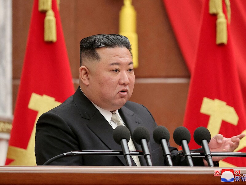 De Noord-Koreaanse leider Kim Jong-un begin deze maand.