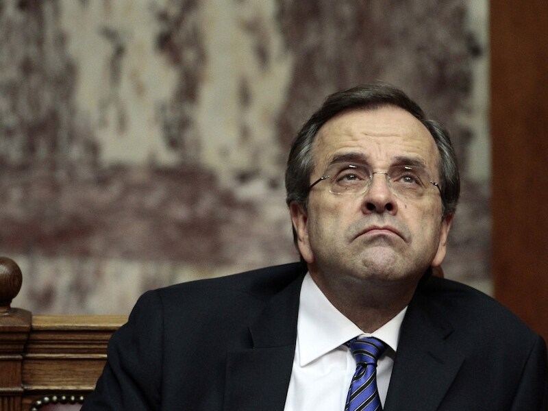 De Griekse premier Antonis Samaras.