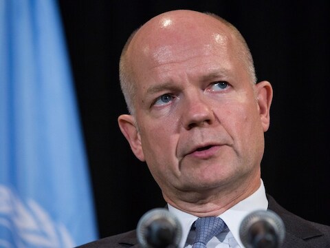 Minister van Buitenlandse Zaken van Groot-Brittannië William Hague.