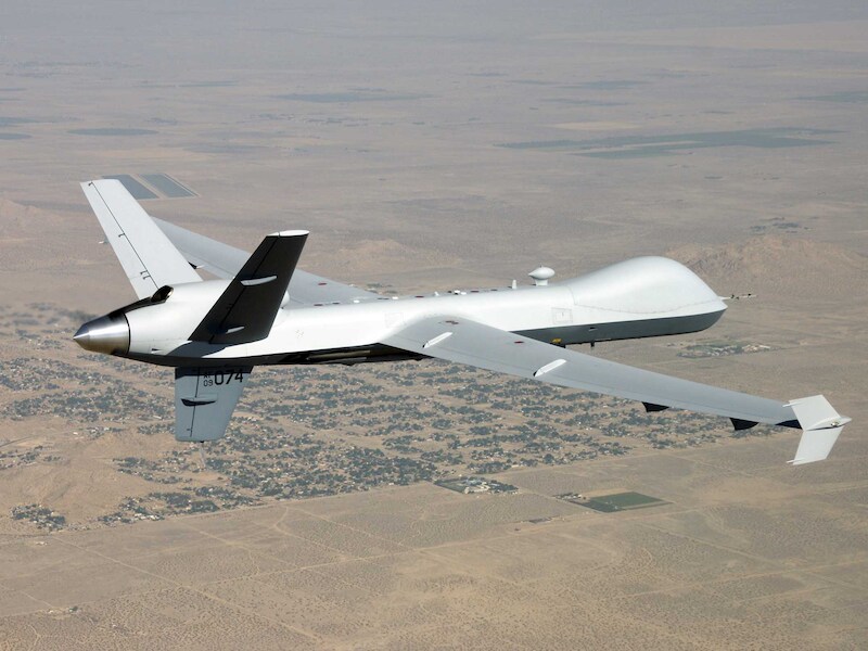Een Amerikaanse - hier onbewapende - MQ-9 Reaper-drone.
