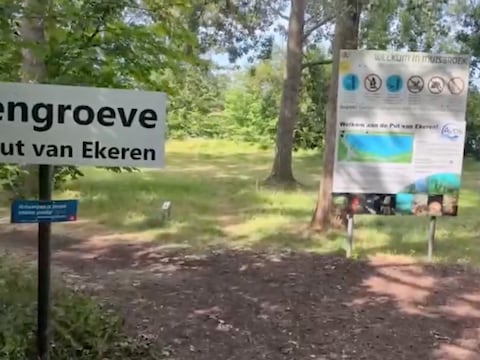 De man kwam in de problemen in de Ekerse Putten.