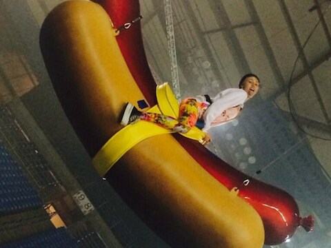 Miley tijdens repetities voor haar 'Bangerz Tour'.