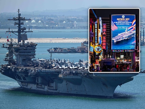 Op dronken opstootje na bleef het “beheerst” in Pattaya: Amerikaans vliegdekschip met 5.000 militairen zwaait Thailand weer uit