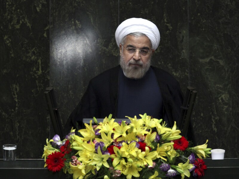 De Iraanse president Hasan Rouhani.