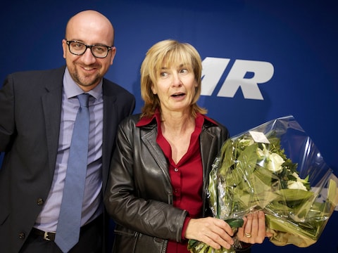MR-voorzitter Charles Michel is maar wat blij met de burgemeestersjerp voor Françoise Schepmans.
