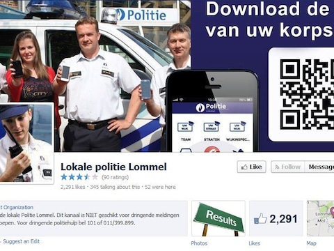 De Facebook-pagina van de politie van Lommel.