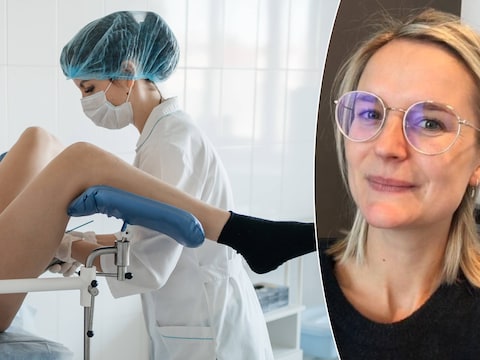 Huisarts Eveline Somers (rechts) legt uit hoe zo’n zelftest precies zou werken.