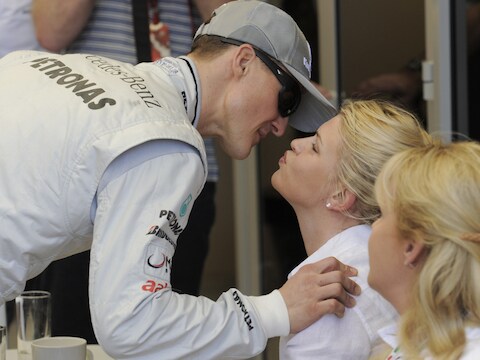 Michael Schumacher met zijn vrouw Corinna.