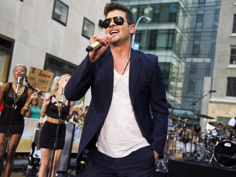 De Amerikaanse zanger Robin Thicke.