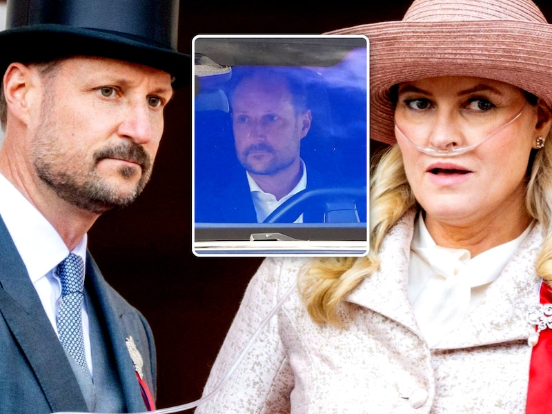Sterk verzwakte vader, zieke vrouw en pluszoon met enkelband: Haakon ‘viert’ huwelijksjubileum in mineur