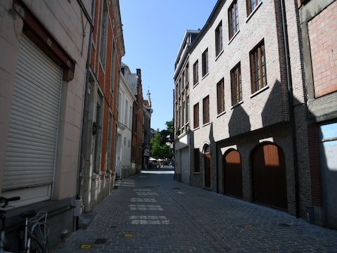 De Schrijnmakersstraat in Leuven waar de feiten zich afspeelden. 