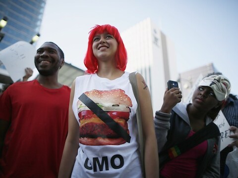 Vorige week werd in Los Angeles nog een protestmars tegen ggo's gehouden.