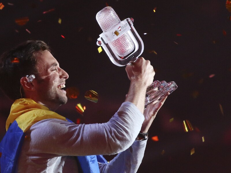 De Zweedse winnaar van Eurosong Mans Zelmerlow.