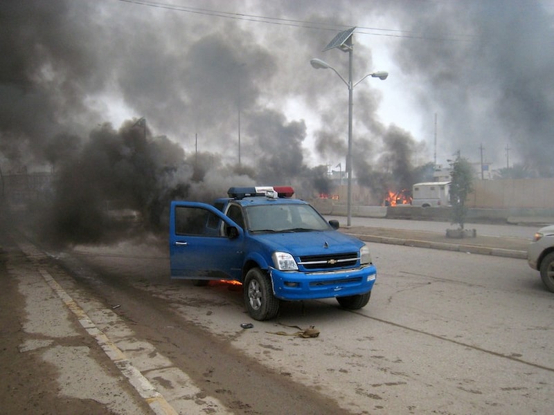 Een beeld van de gevechten in Fallujah op 1 januari.