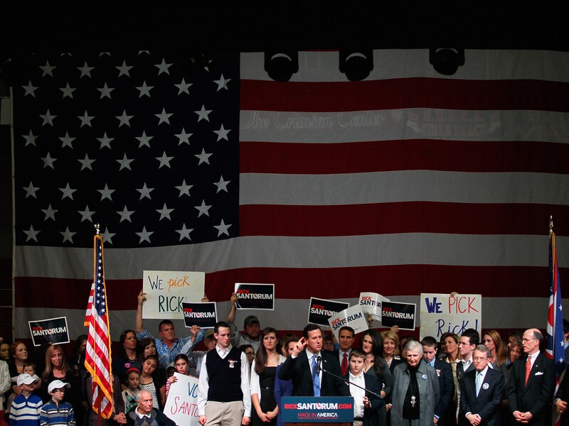 De Amerikaanse presidentskandidaat Rick Santorum.