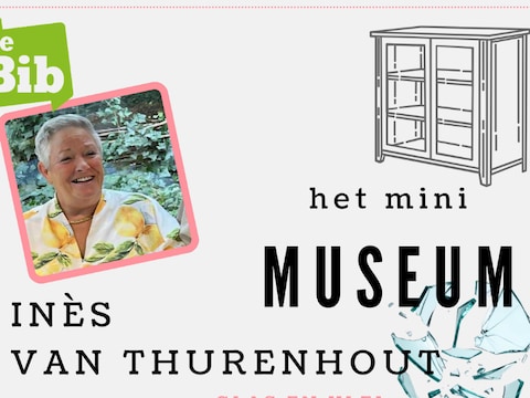 Inès exposeert in het miniMuseum van de bib