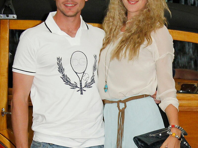 Bubka poseert met vriendin Azarenka in 2012.