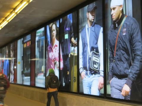 Het kunstwerk in de tramtunnel 