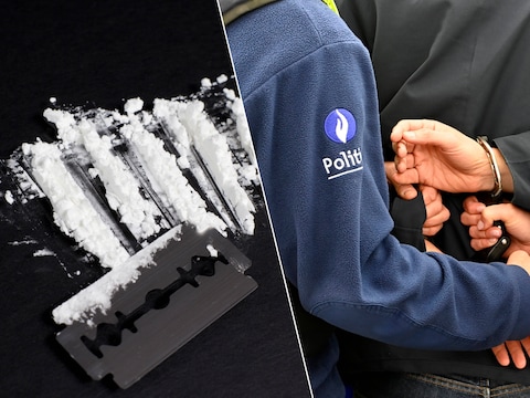 Illustratiebeelden. Een man op een e-step werd in Hoboken betrapt nadat hij door het rode licht reed. In zijn tas vond de politie een sok met 22 dosissen cocaïne.