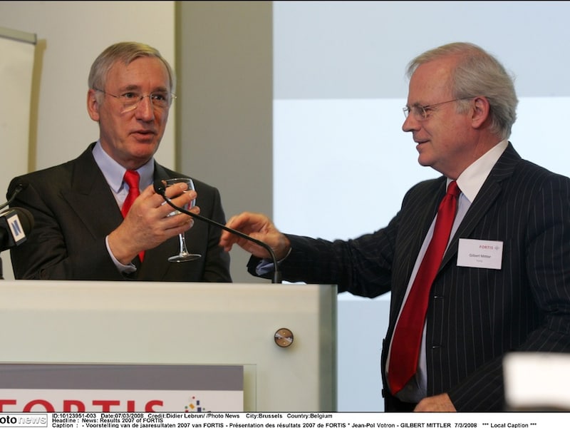 Jean-Paul Votron (links) en Gilbert Mittler hebben in 2008 de beleggers meermaals misleid met onjuiste informatie.