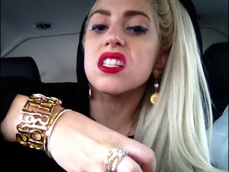Lady Gaga deelt regelmatig kiekjes met haar fans op Twitter.