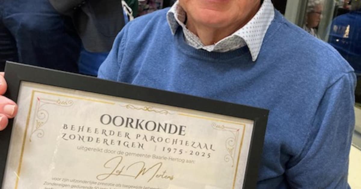 Jef Mertens (70) gehuldigd voor halve eeuw beheerder van parochiezaal Zondereigen
