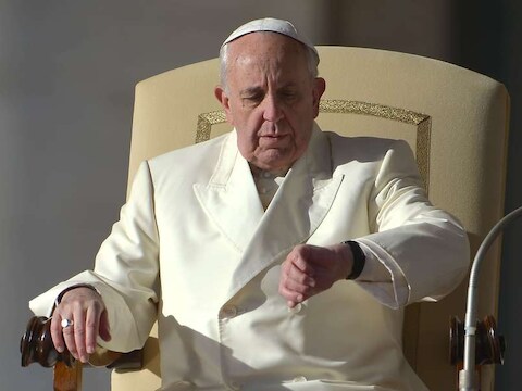Paus Franciscus afgelopen zondag.