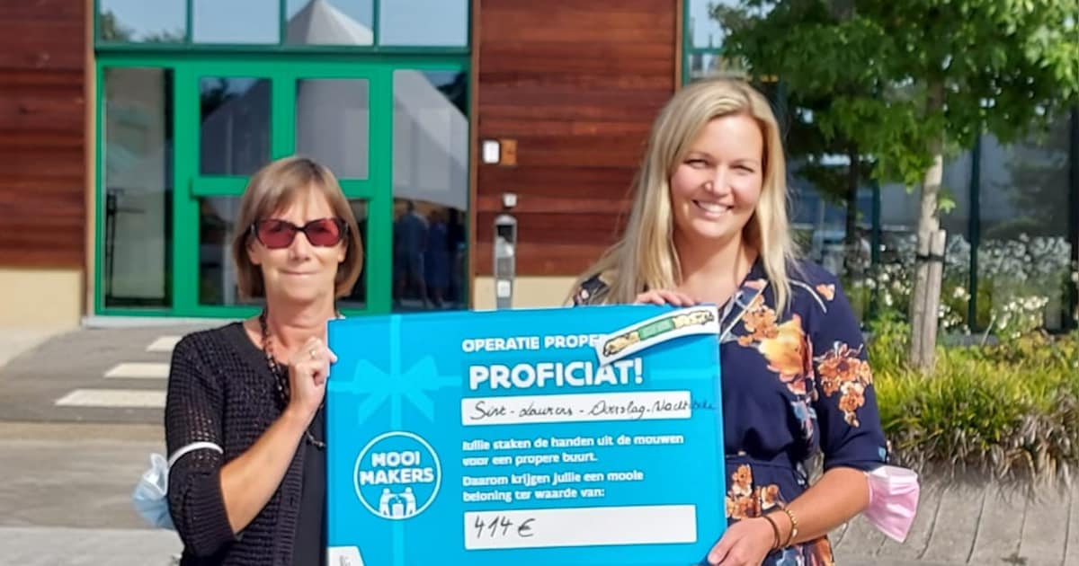 Sint-Laurens Overslag ontvangt mooie cheque voor Operatie Proper ...