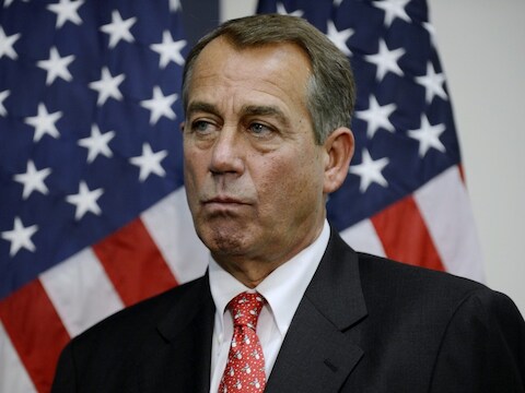 De Republikein John Boehner, de 'Speaker' van het Huis van Afgevaardigden.