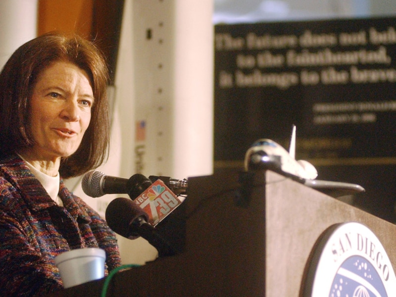 Sally Ride op 7 februari 2003 in San Diego.