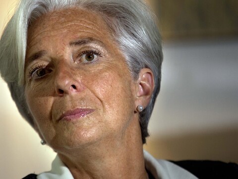 De Franse minister van Financiën Christine Lagarde tekende maandag het contract met Congo.