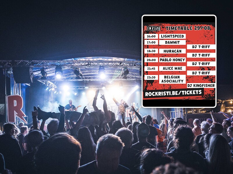 Sfeerbeeld Rockristi 2025, Inzet: Timetable Rockristi 2026