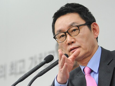 Woordvoerder Yoon Chang-jung.