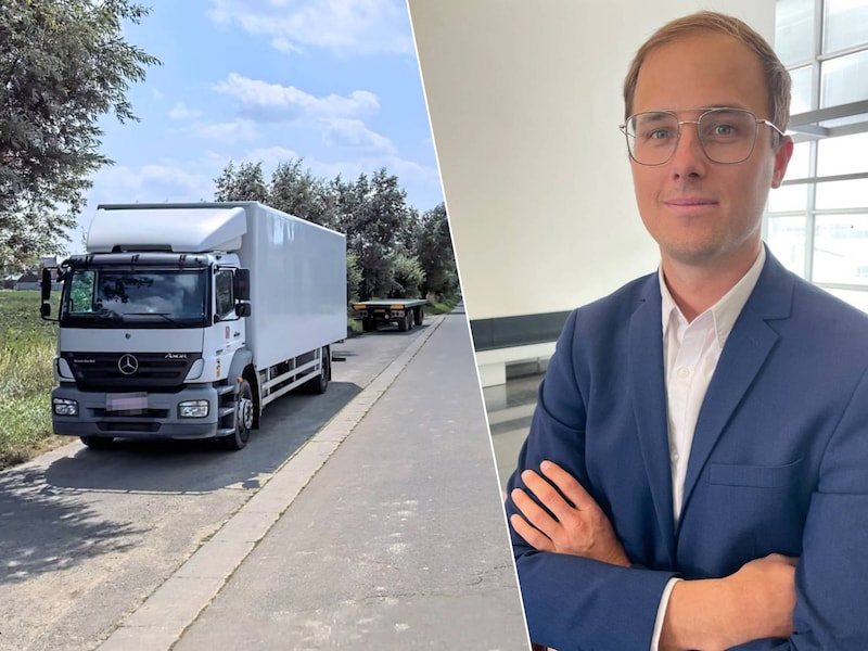 De parkeerstrook in de Ganzenhofstraat. / Schepen van Mobiliteit, Bram Van den Bunder (Team Avelgem).