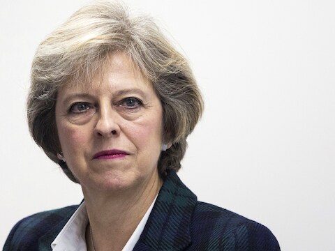 De Britse premier Theresa May.