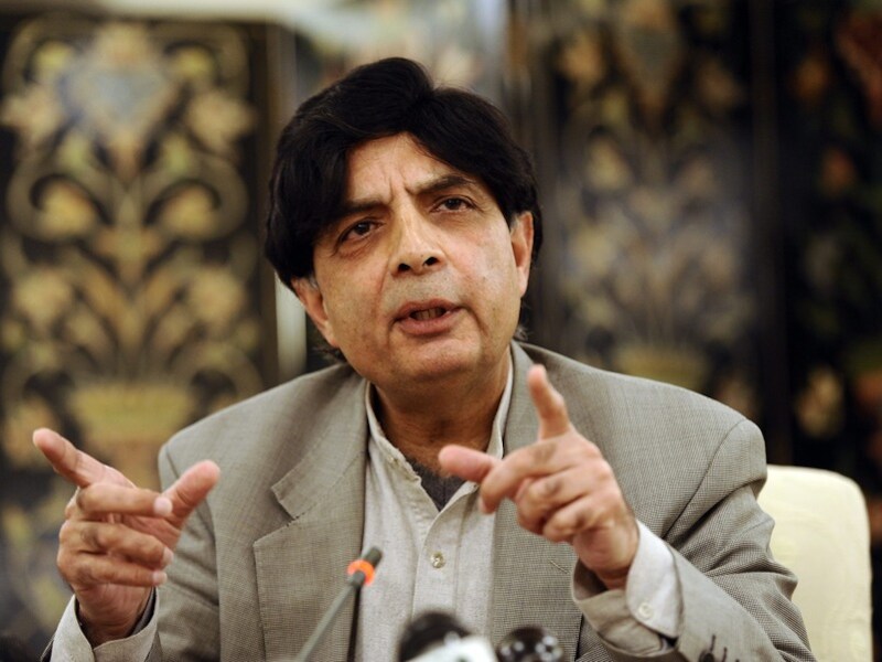 Chaudry Nisar, Pakistaans minister van Binnenlandse Zaken.