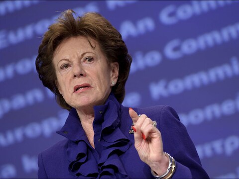 Europees commissaris Neelie Kroes.
