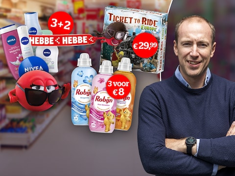  Promojager Gunther Devisch kijkt kritisch naar de Hebbe-Hebbe-Hebbeweken van Kruidvat.