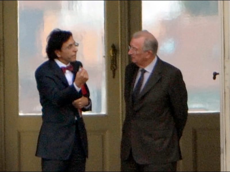 Elio Di Rupo vanochtend bij koning Albert.