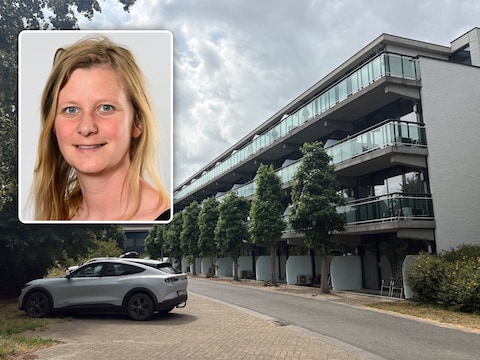 Het Van der Valk-hotel in Nazareth-De Pinte waar asielzoekers tijdelijk zullen verblijven.  Inzet: Paulien Blondeel van de Dienst Vreemdelingenzaken.