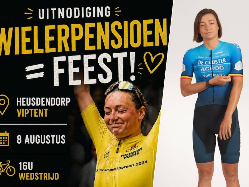 Jesse Vandenbulcke (29) hangt op zaterdag 8 augustus 2026 definitief haar koersfiets aan de haak.