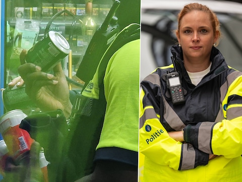 De politie voerde een controle uit waarbij de goederen op vervaldatums werden gecontroleerd en werd nagegaan of de uitbaters zich aan de regels hielden. / Portret Kim Bastiaens, woordvoerder van politie Antwerpen