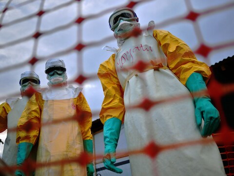 Dokters van Artsen Zonder Grenzen in ebolagebied.