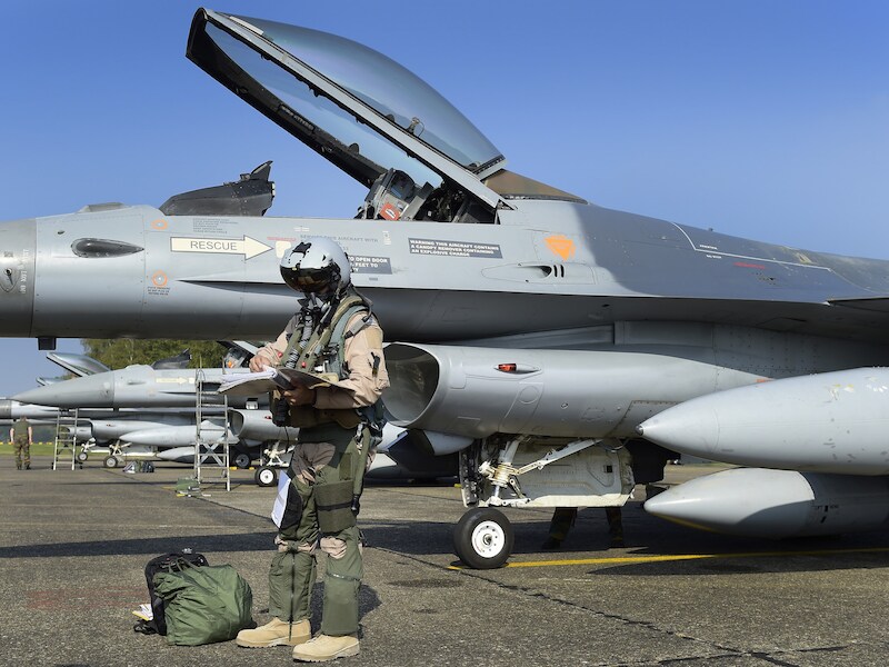Archiefbeeld: Belgische F16-piloot keert terug van Operation Guardian Falcon in Afghanistan.
