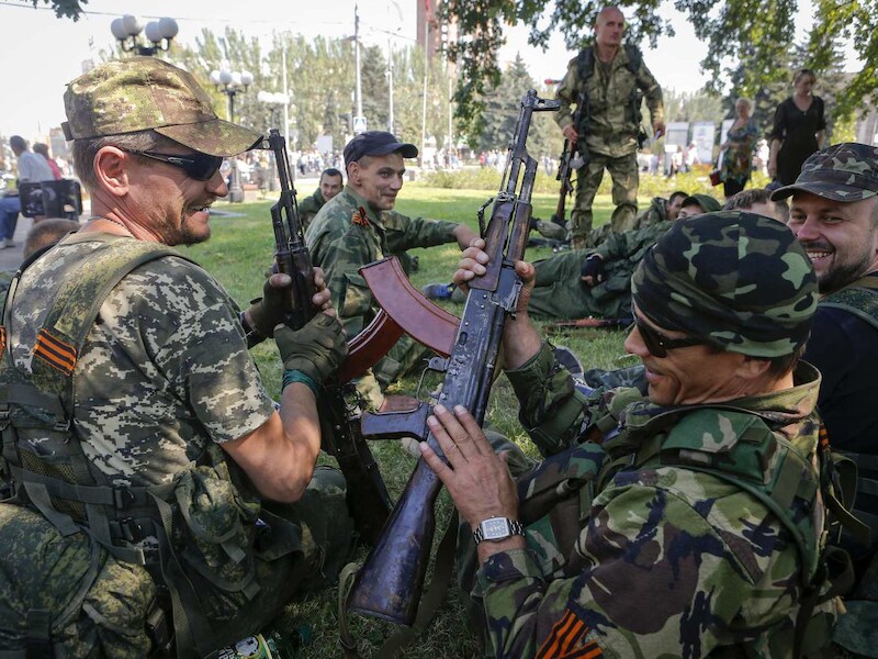 Pro-Russische separatisten in Donetsk.