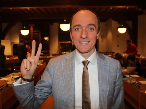 Wim Leerman bij zijn eedaflegging in 2013.