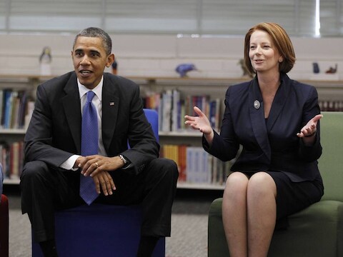 Obama en Gillard kunnen het naar verluidt goed met elkaar vinden.